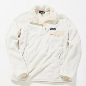 Patagonia Re-Tool Snap-T Fleece Pullover - Cream, Women’s Size Large